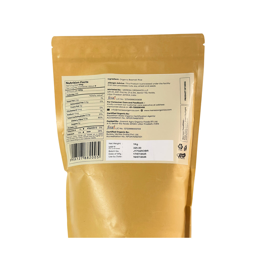 Organic Arhar Dal 500 Gram, Organic Moong Dal-Yellow 500 Gram, Organic Premium Basmati Rice 1 Kg