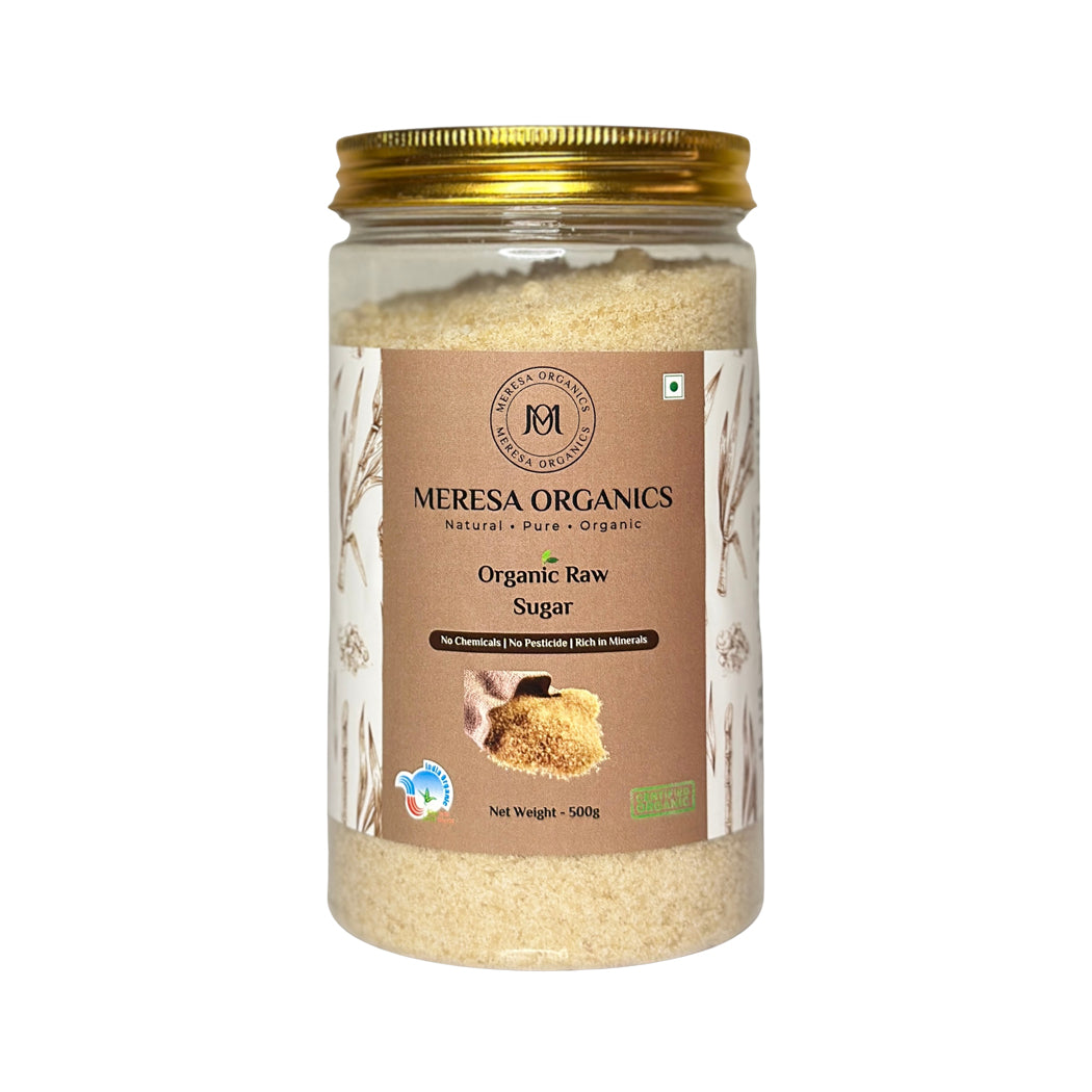 Organic Sweeteners Pack of 4 (Organic Raw Sugar 500g, Organic Jaggery Powder 500g, Organic Brown Sugar 500g, Organic Sugar 500g)