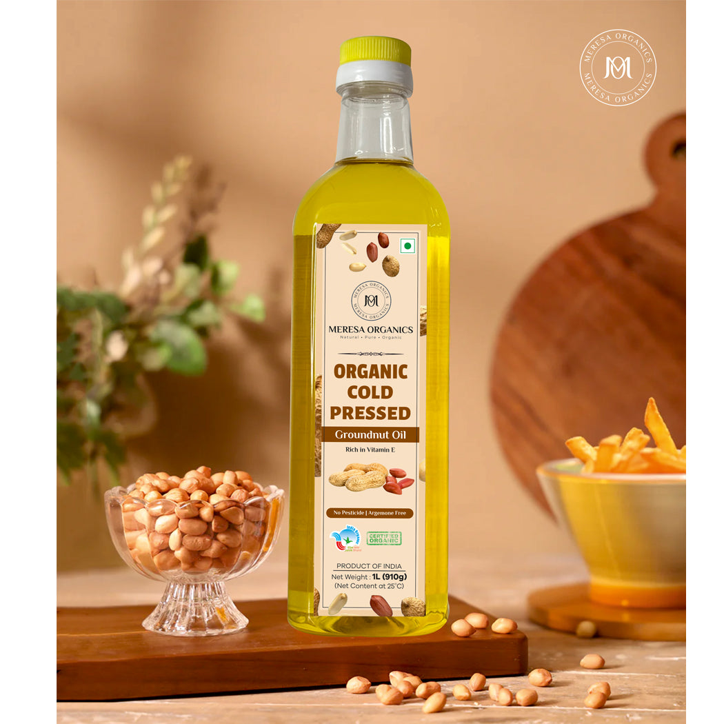 Organic Groundnut Oil 1 Ltr - Cold Pressed